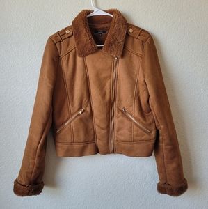 Blashe Woman's Brown Soft Faux Fur Jacket Size Large